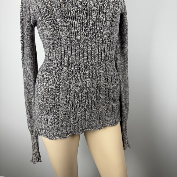 DKNY Jeans Hooded Sweater Size M ‎ Brown Knit - Picture 4 of 16